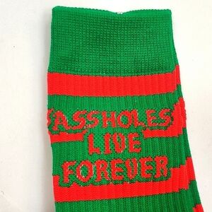 ALF Green Red Men's Socks Business Socks Novelty Unisex